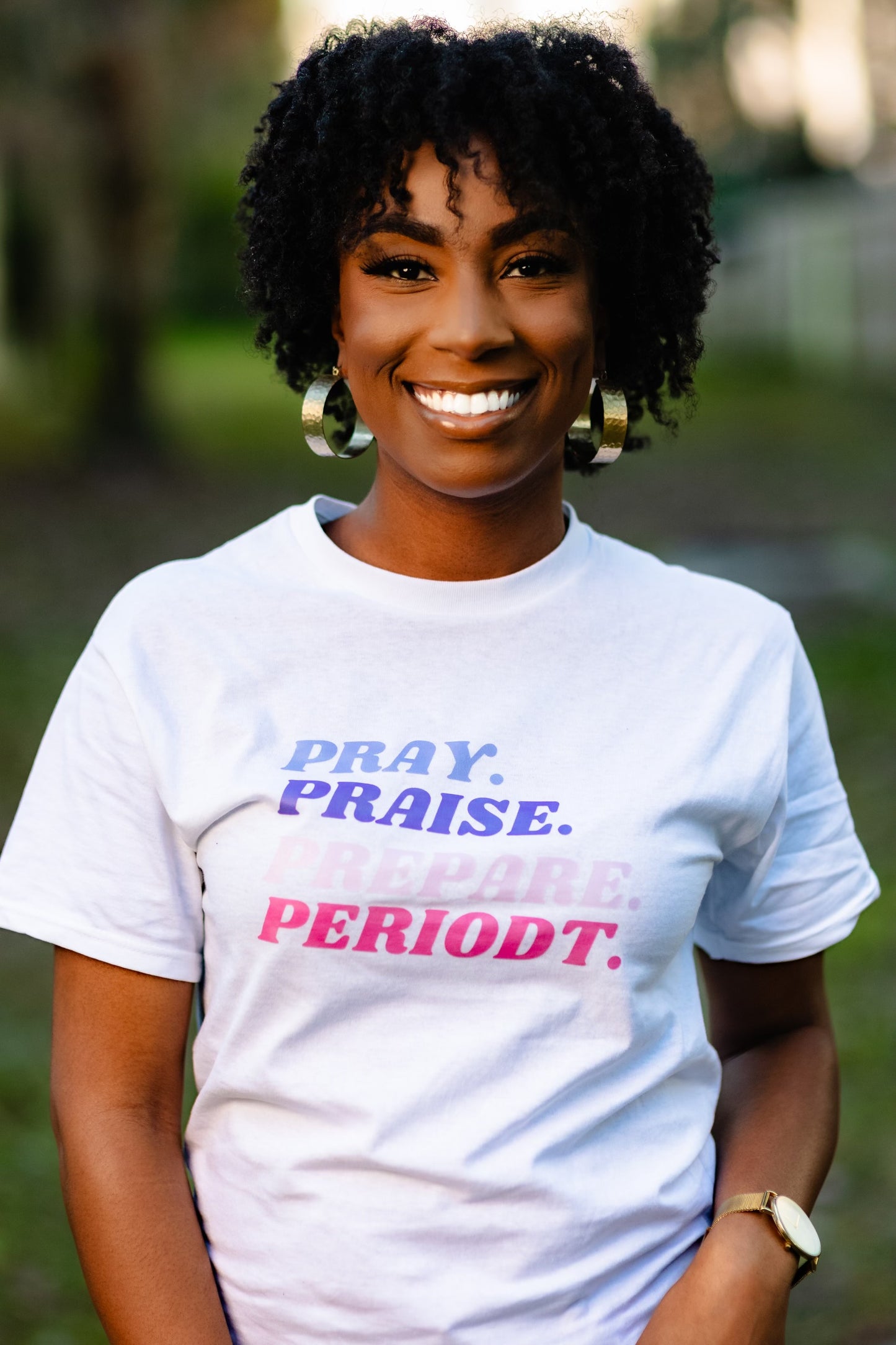 Pray, Praise, Prepare, PERIODT Tee